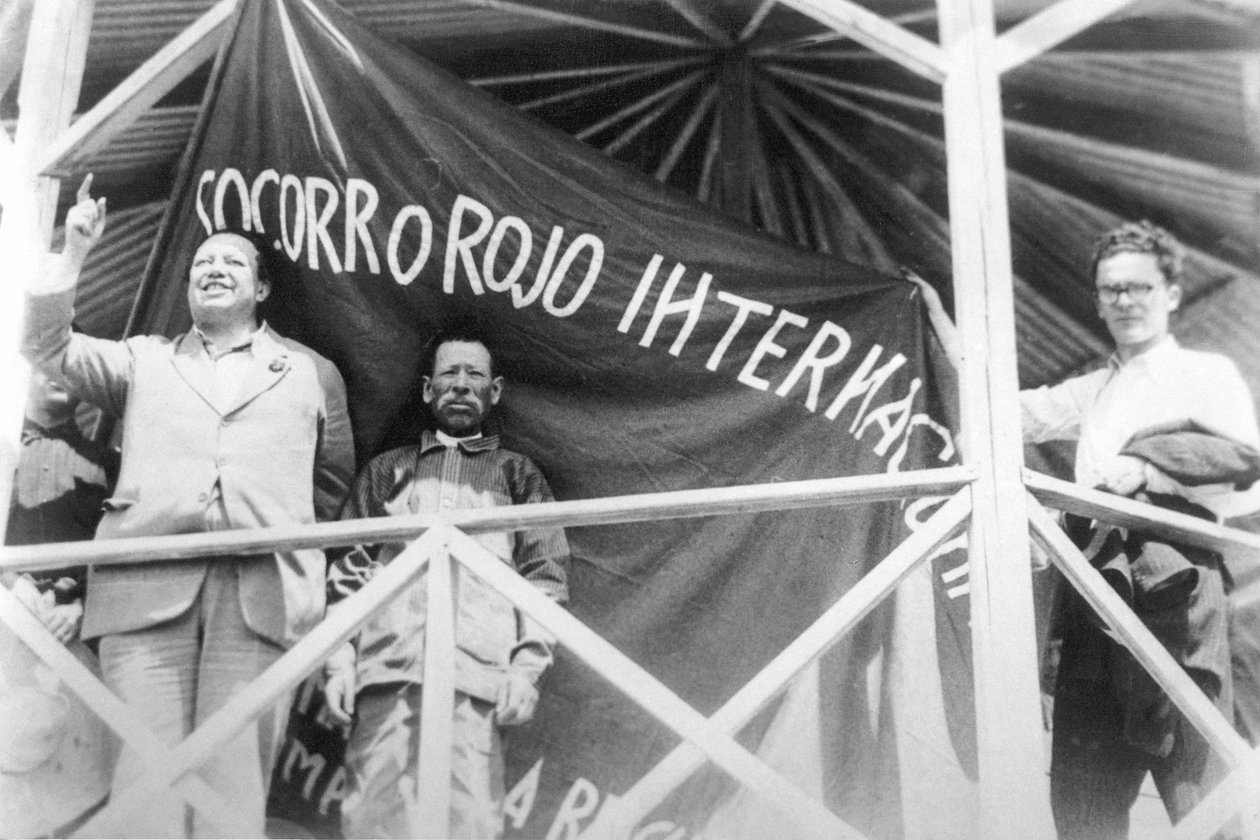 Internationale Rote Hilfe: Diego Rivera bei einer Kundgebung der 