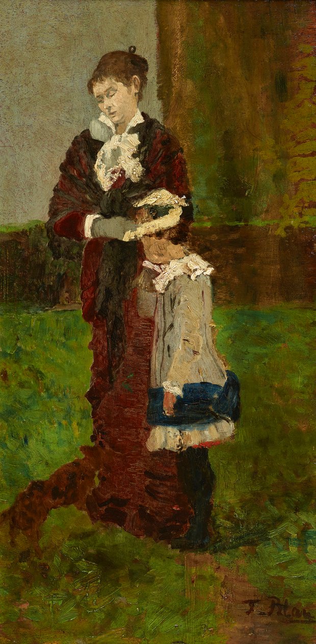 Dame mit Kind von Tina Blau