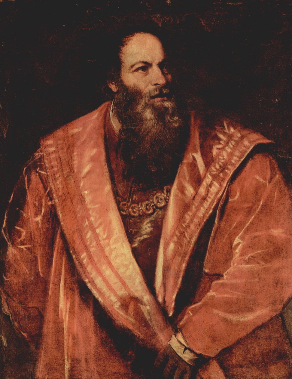 Porträt von Pietro Aretino von Tiziano Vecelli