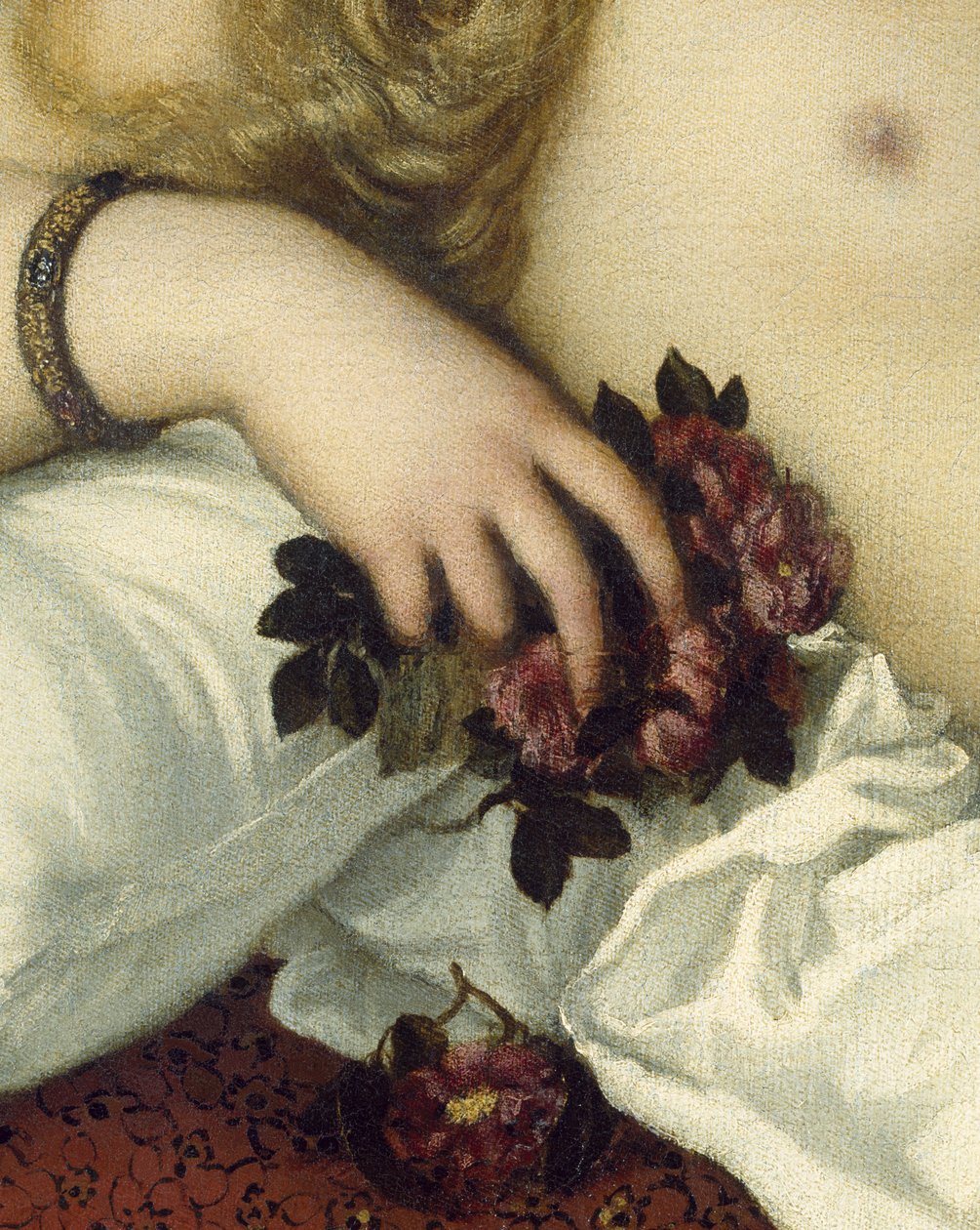 Venus von Urbino, vor 1538 (Detail) von Tiziano Vecelli