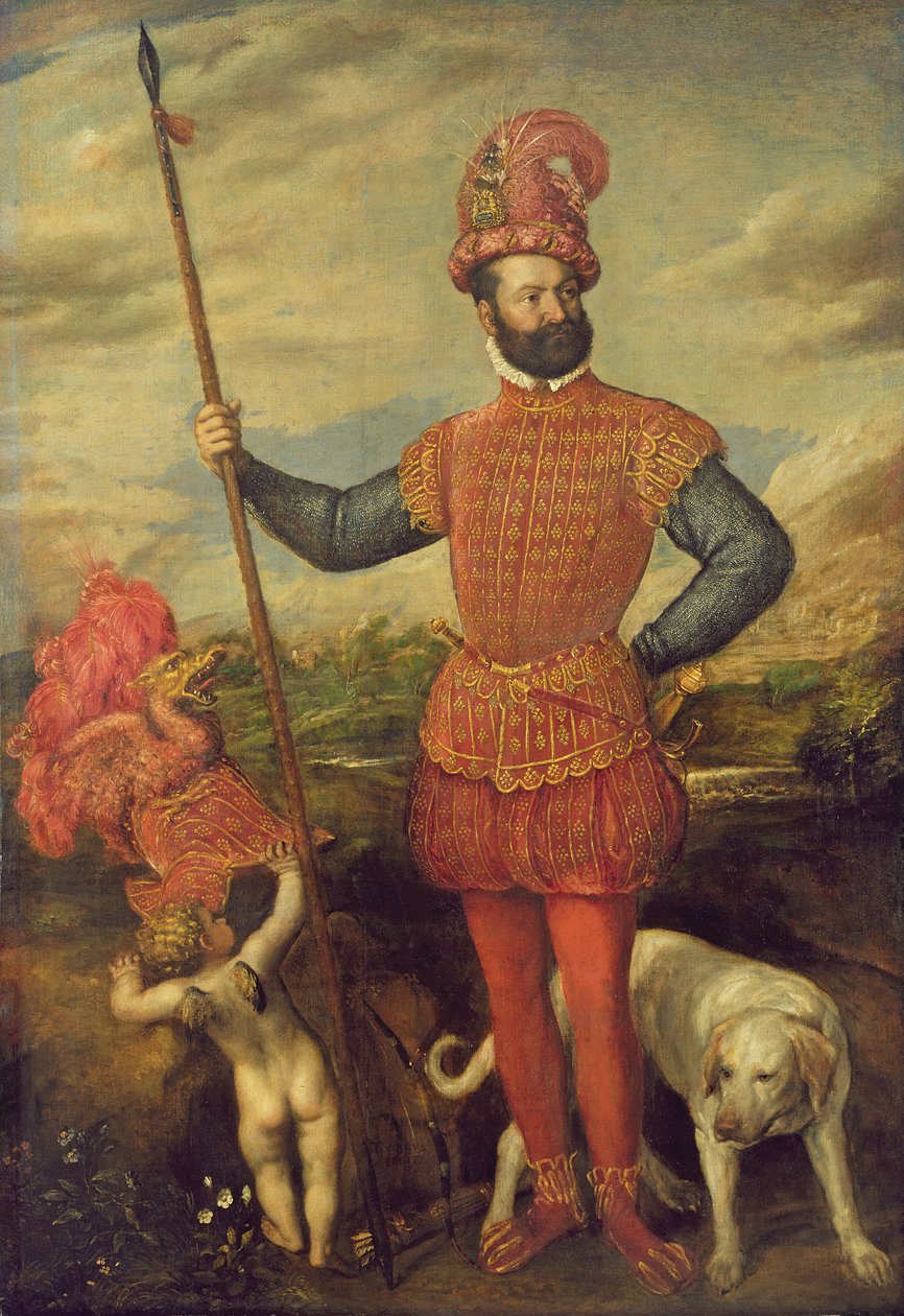 Porträt eines italienischen Adligen von Tiziano Vecelli