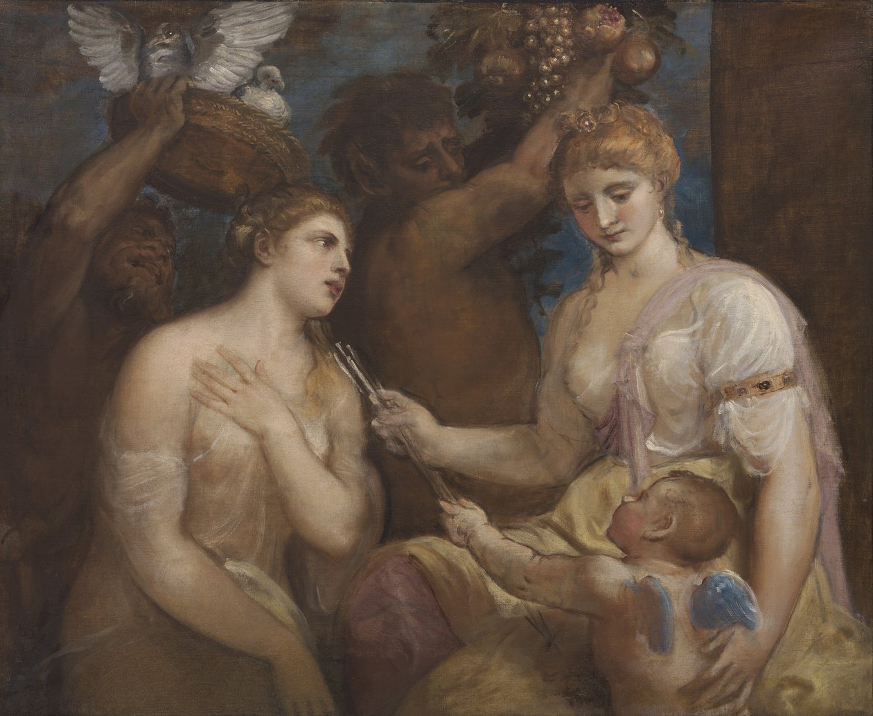 Allegorie von Venus und Amor, ca. 1600 von Tiziano Vecelli
