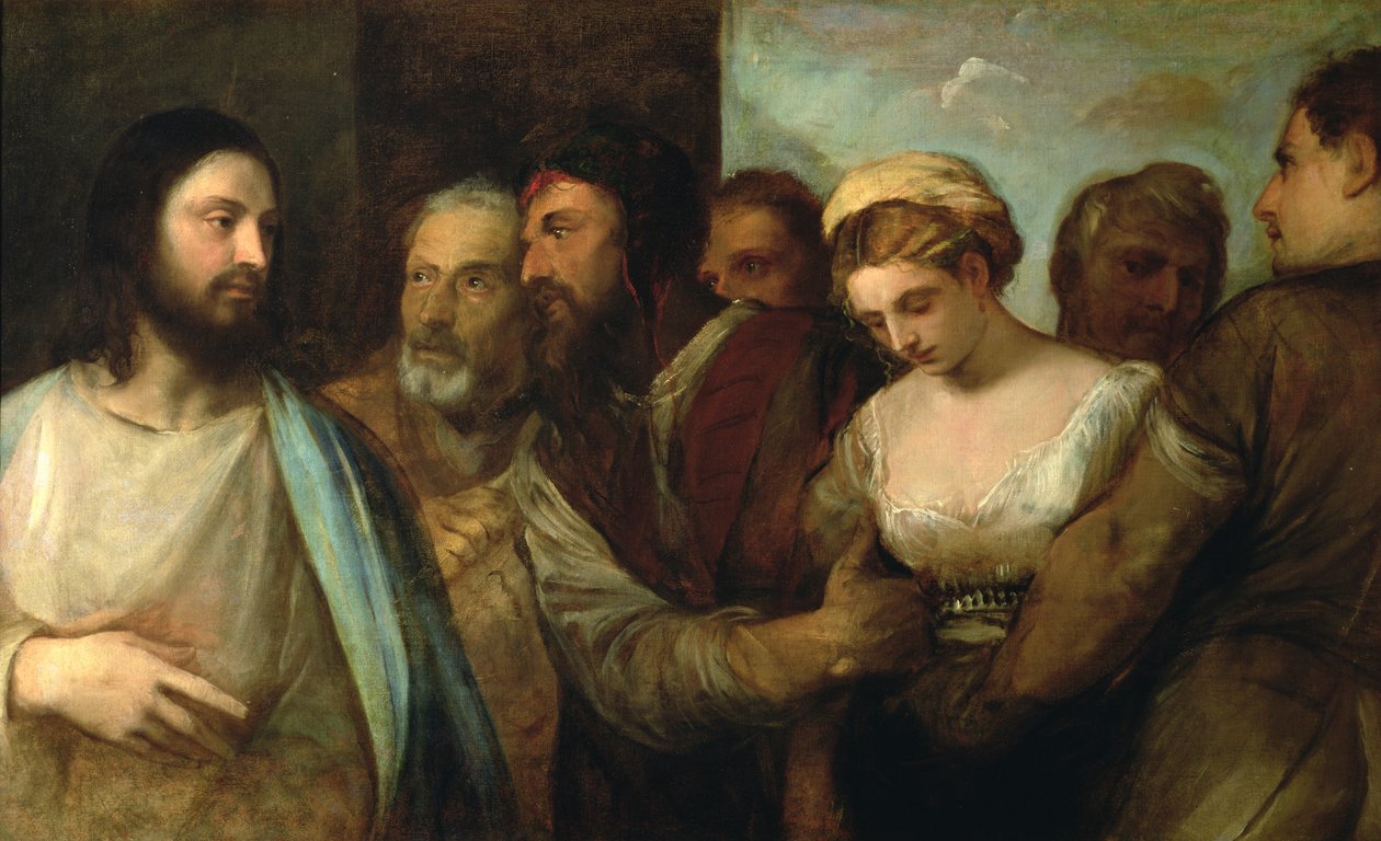 Christus und die Ehebrecherin, 1512-15 von Tiziano Vecelli