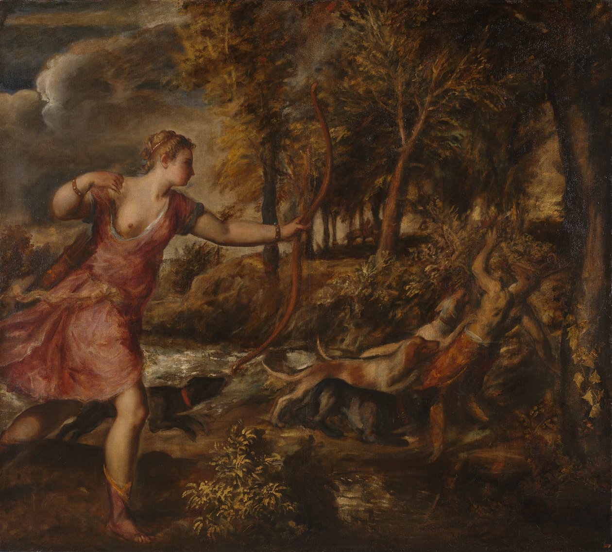 Der Tod des Aktäon von Tiziano Vecelli