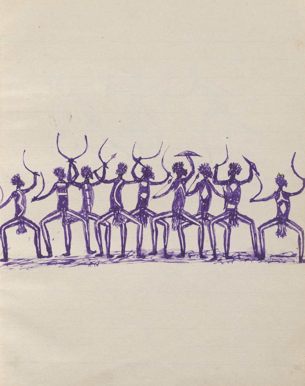 Kwatkwat Volk - (Corroboree) Skizzenbuch hauptsächlich über Aktivitäten von Aborigines und Weißen von Tommy McRae