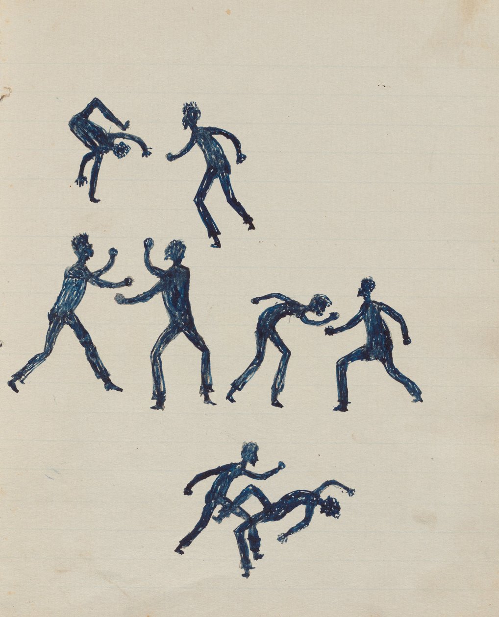 Kwatkwat Volk - (Männer boxen) Skizzenbuch hauptsächlich über Aktivitäten von Aborigines und Weißen von Tommy McRae