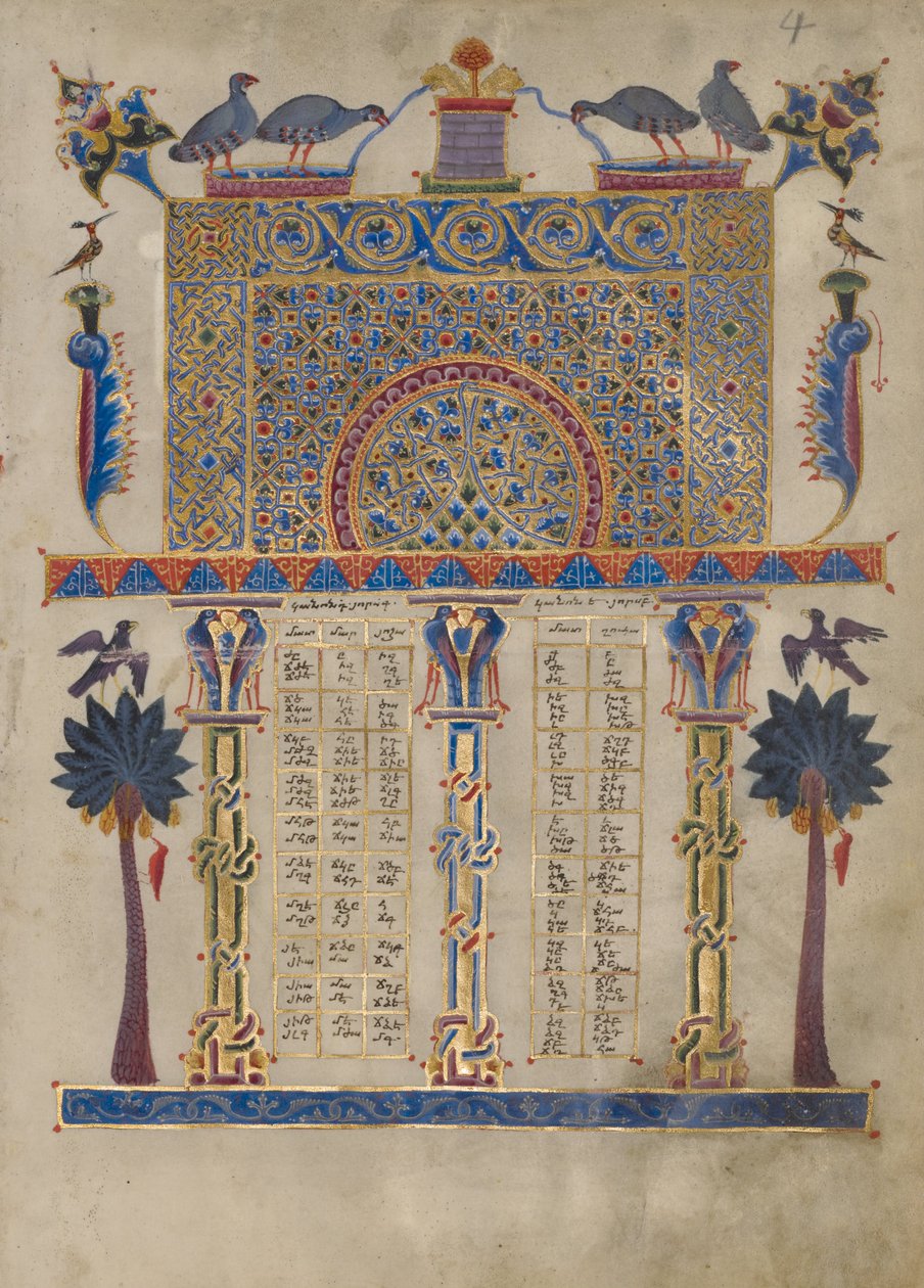 Kanontafel Seite von Toros Roslin