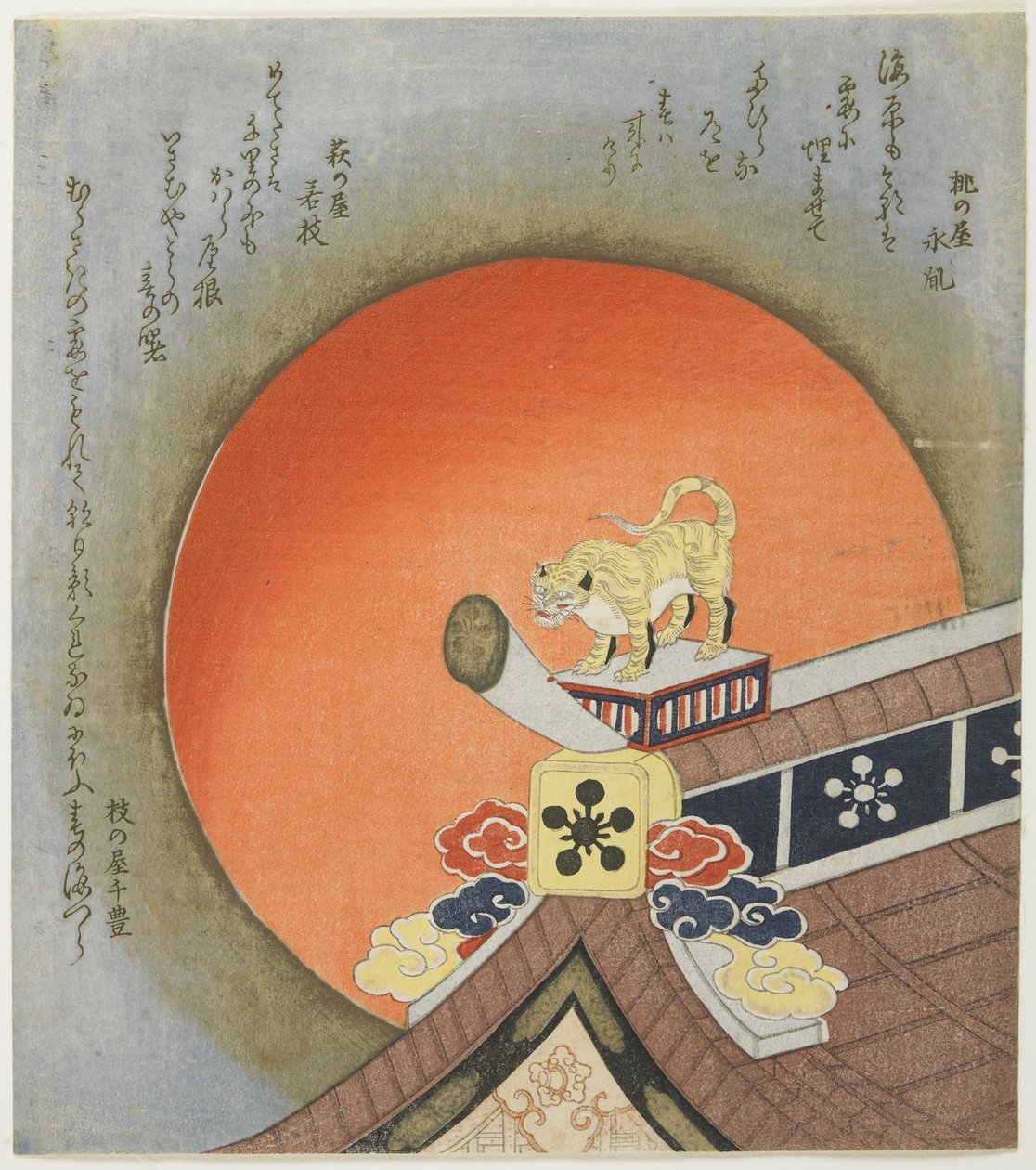Tiger auf dem Dach von Toyota Hokkei