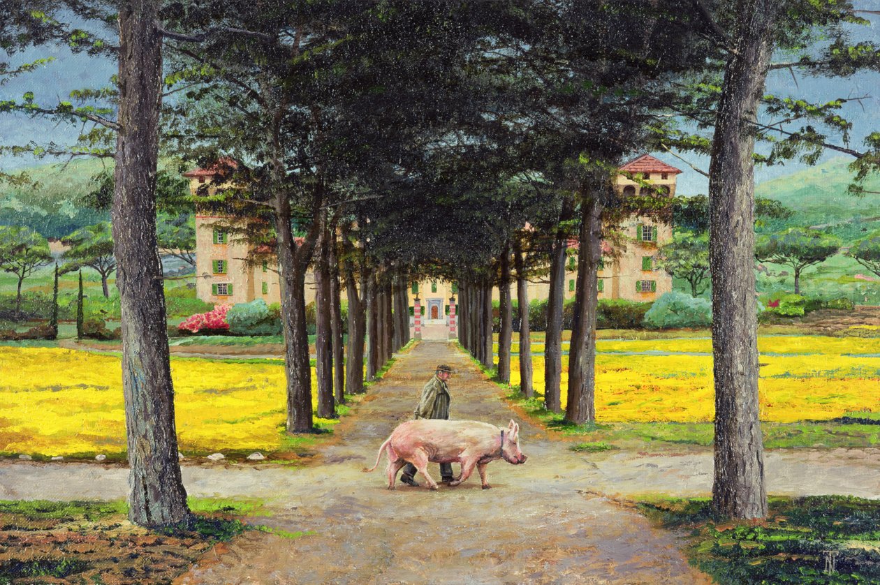 Großes Schwein, Pistoia, Toskana von Trevor Neal