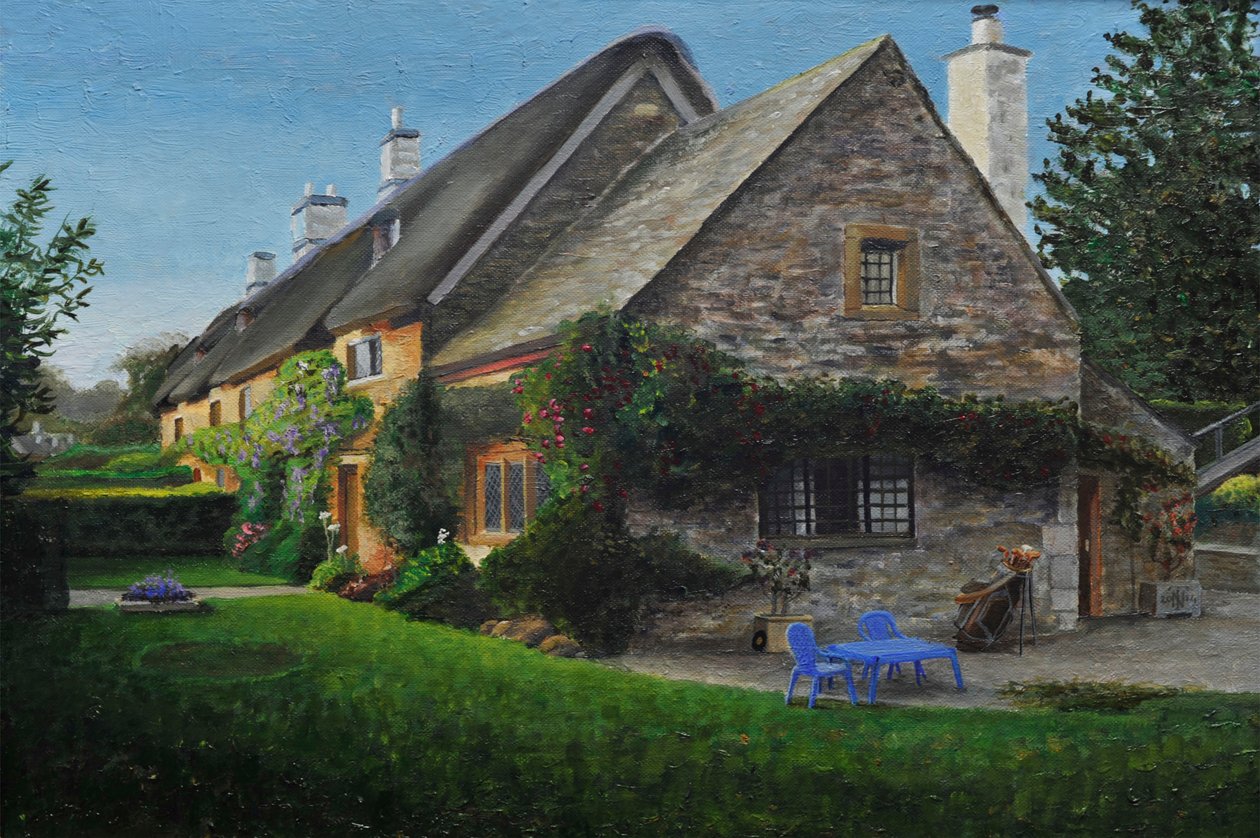 Reetdachhaus, Great Tew, 2014 von Trevor Neal