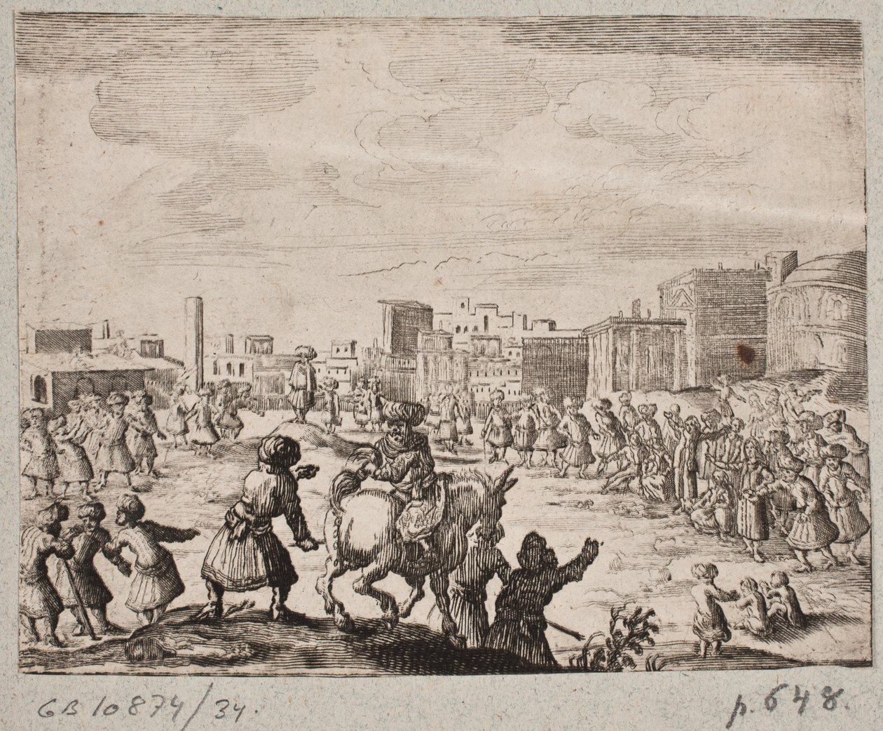 Orientalen vor einer Stadt von Ubekendt