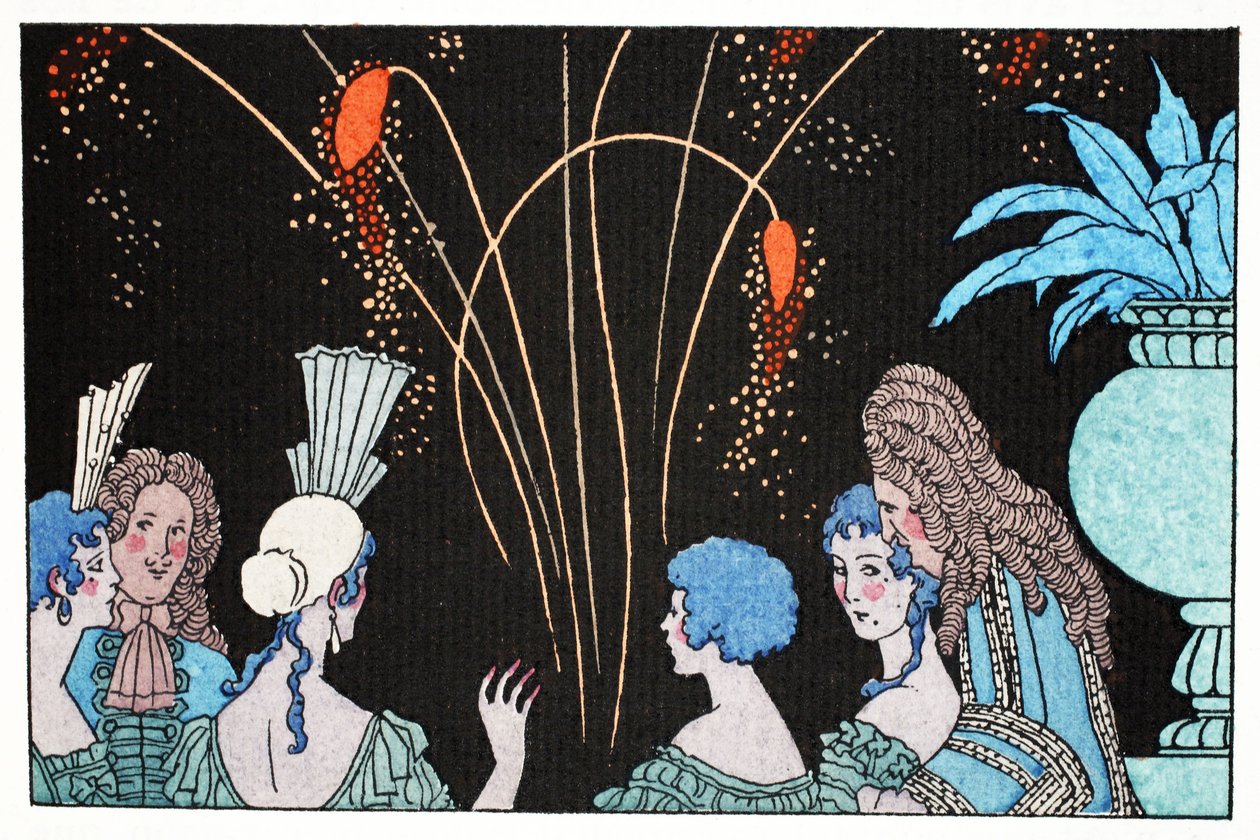 Feuerwerk bei Mondschein von Umberto Brunelleschi