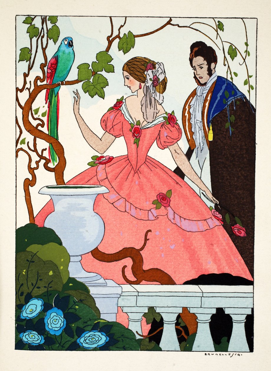 Grüner Papagei von Umberto Brunelleschi