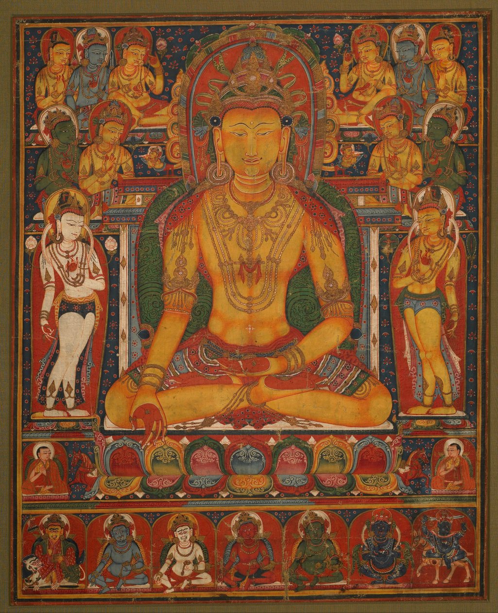 Buddha Ratnasambhava mit Wohlstandsgottheiten von Unbekannt Unbekannt