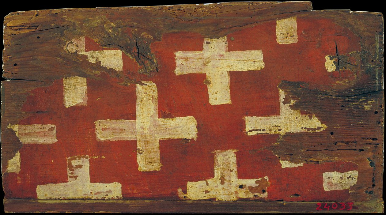 Deckenpaneel mit Kreuzen, dem Emblem der Familie Cruïlles von Unbekannt Unbekannt