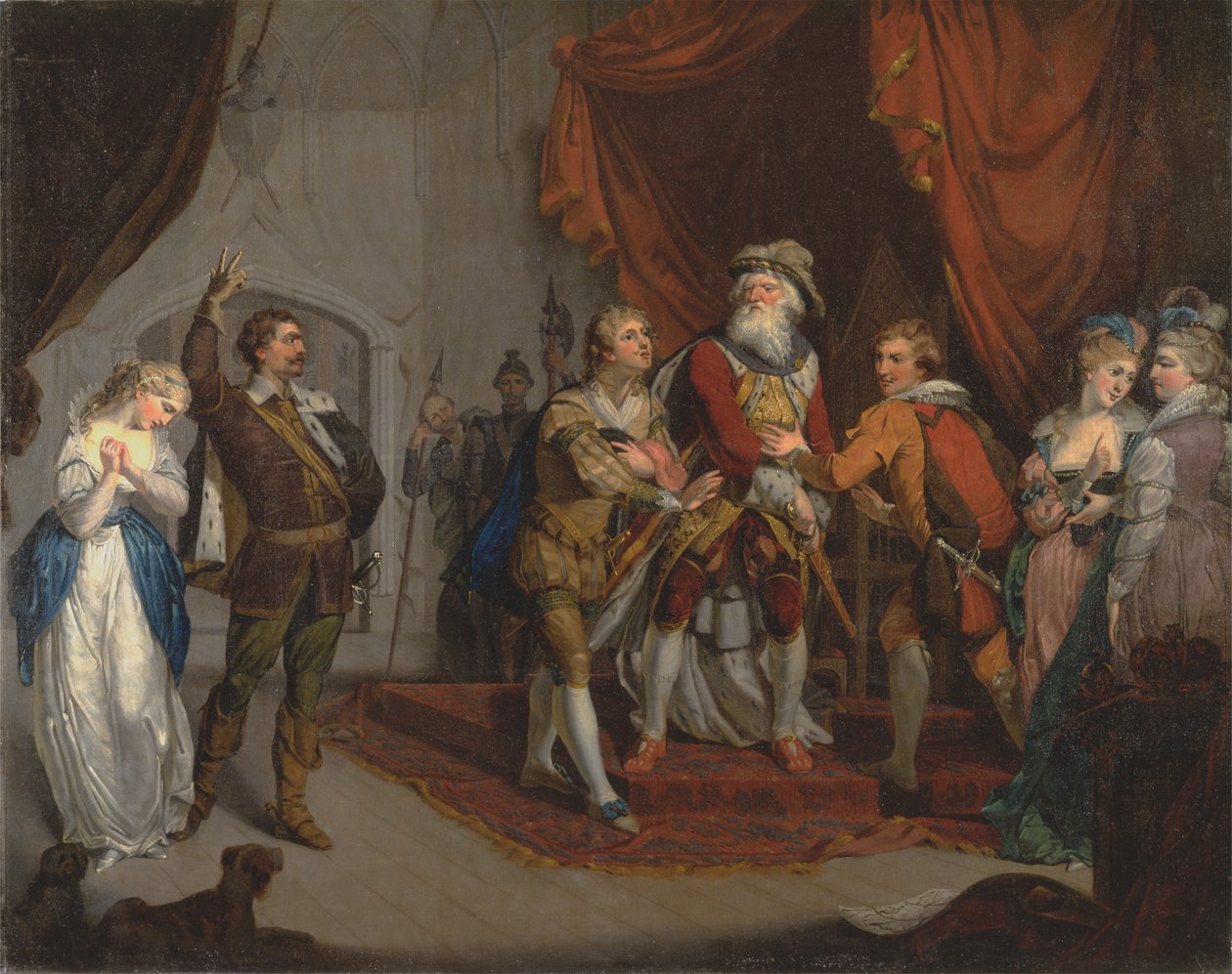 Cordelia verteidigt vom Grafen von Kent, aus Shakespeares von Unbekannt Unbekannt