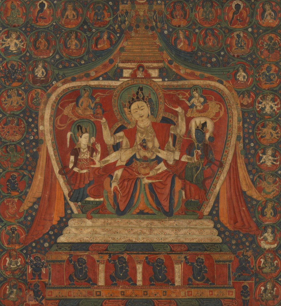 Göttin Ushnishavijaya in Stupa von Unbekannt Unbekannt