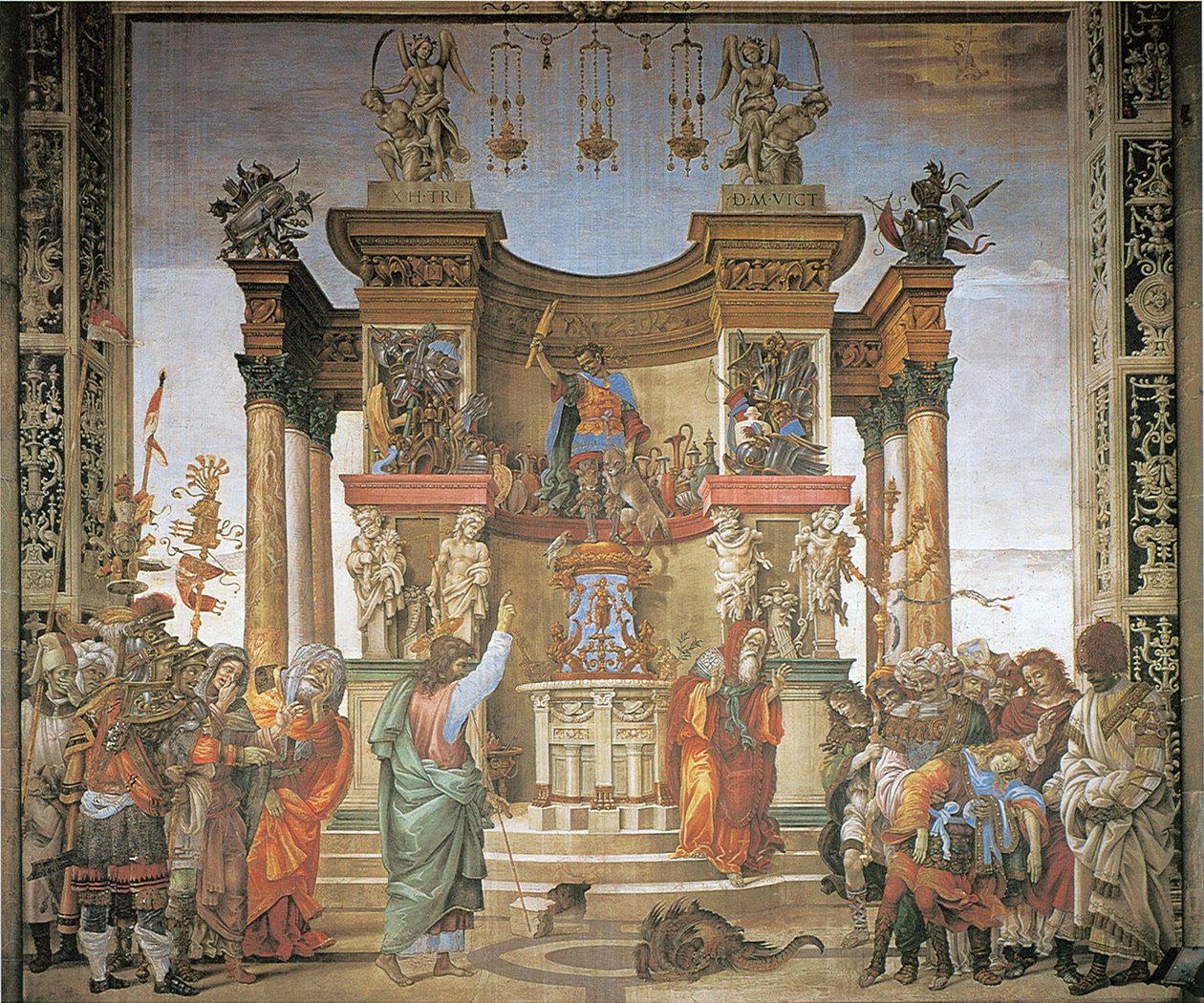 LIPPI, Filippino St. Philipp vertreibt den Drachen aus dem Tempel von Hieropolis Fresko Strozzi-Kapelle, Santa Maria Novella, Florenz von Unbekannt Unbekannt