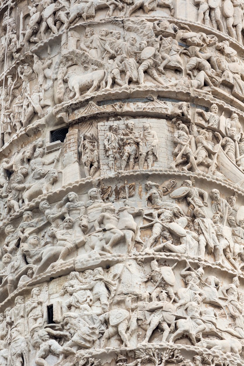 Rom, Italien. Trajanssäule. von Unbekannt Unbekannt