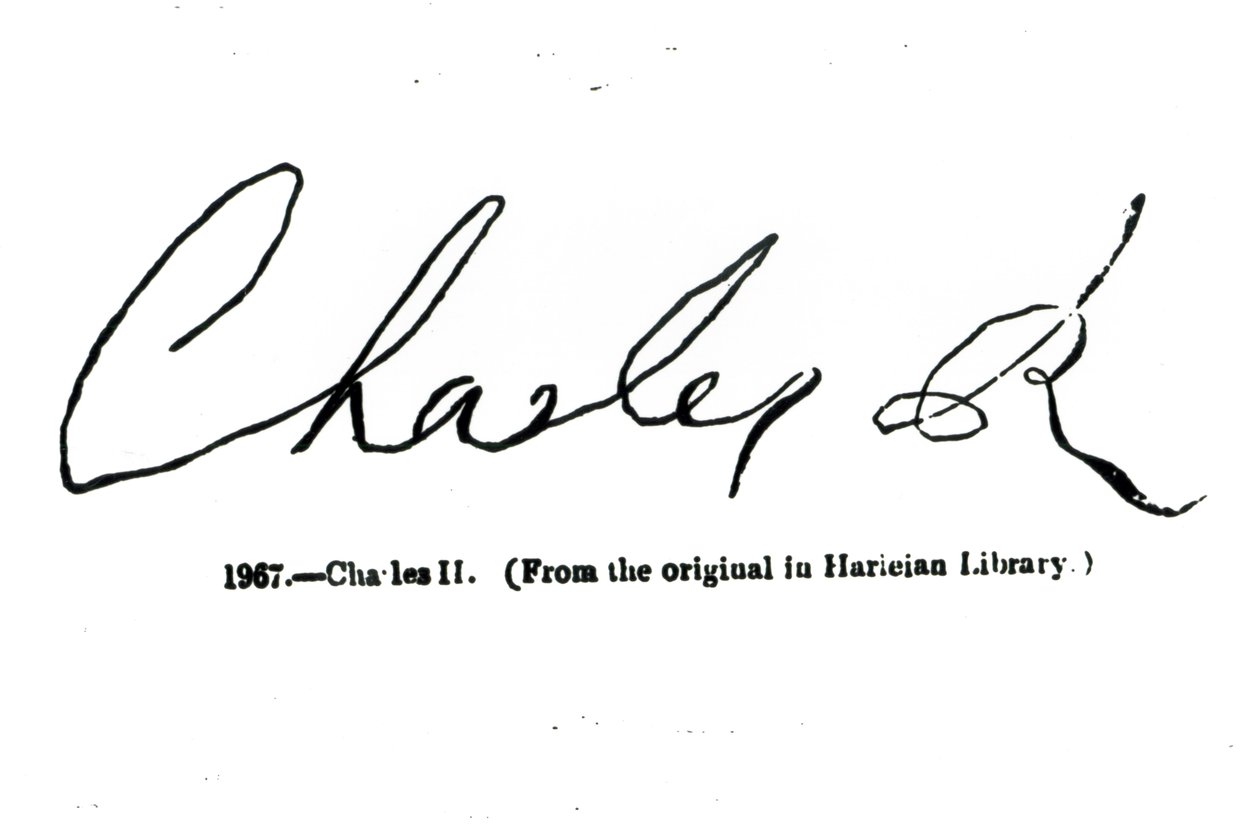 Unterschrift von Karl II. (1630-85) von Unbekannt Unbekannt