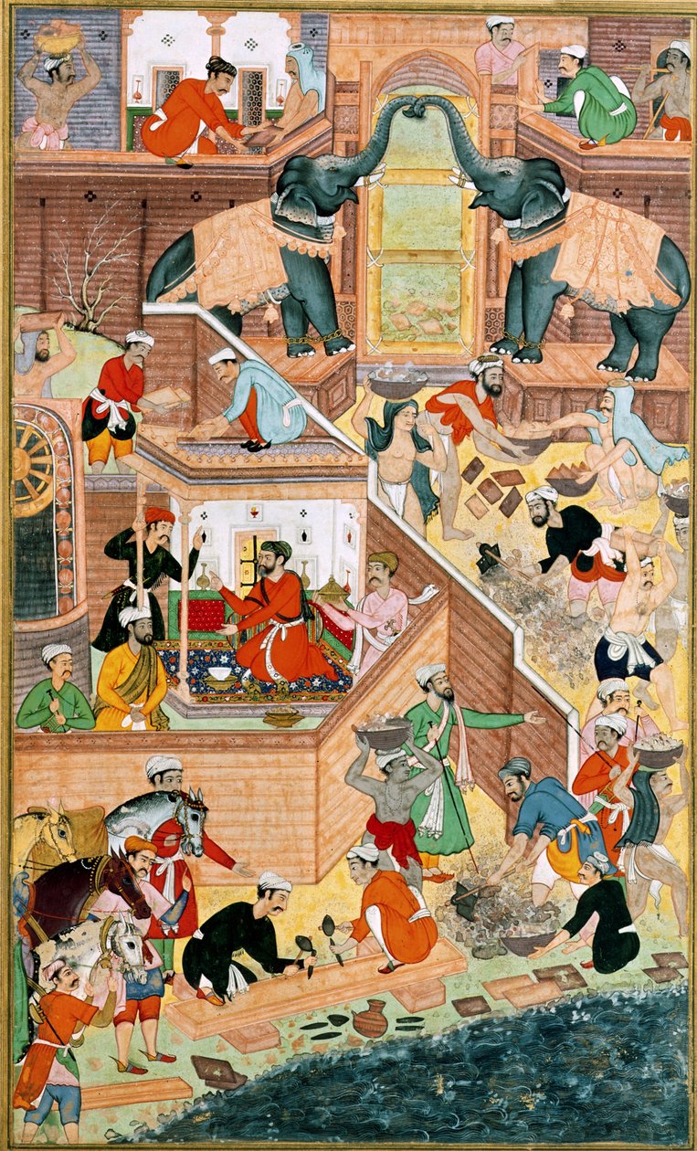 Der Bau des Fatehpur Sikri Palastes, aus dem 