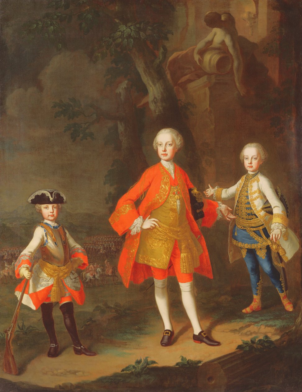 Drei Söhne von Maria Theresia von Österreich von Unbekannt Unbekannt