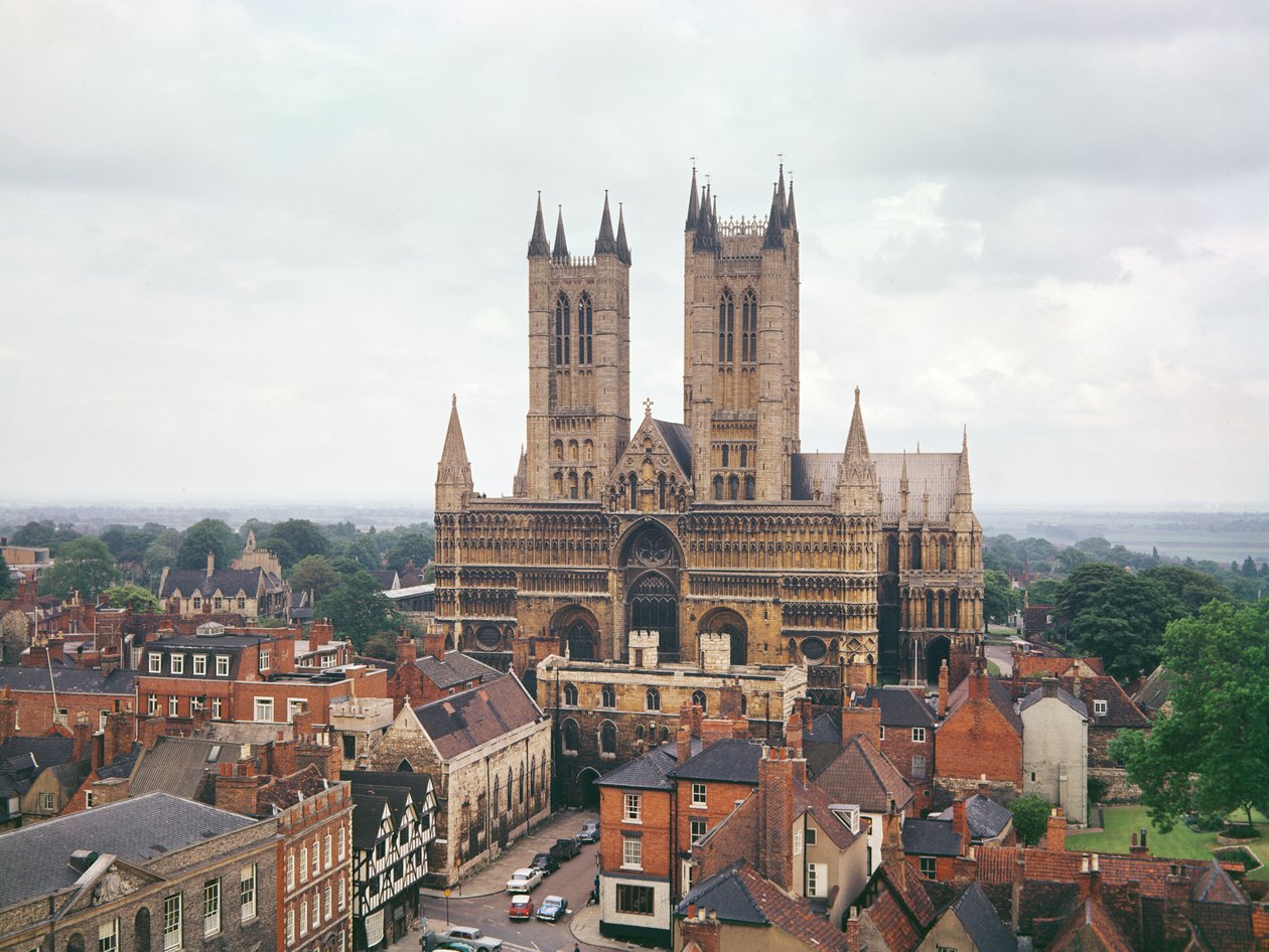 Ansicht der Kathedrale von Lincoln von Unbekannt Unbekannt