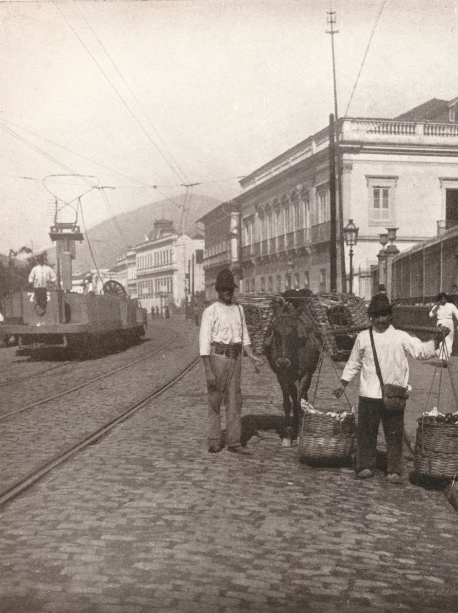 Straßenszene in Botafogo, Rio, 1914 von Unbekannt