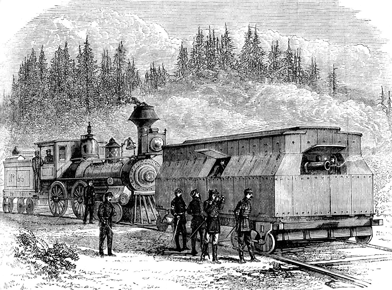 Eine Eisenbahnbatterie, Amerikanischer Bürgerkrieg, 1861-1865 ca. 1880 von Unbekannt