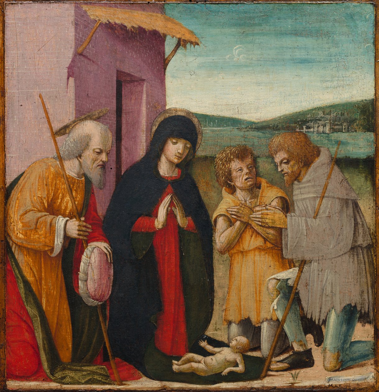 Anbetung der Hirten, ca. 1480-1500 von Unbekannt
