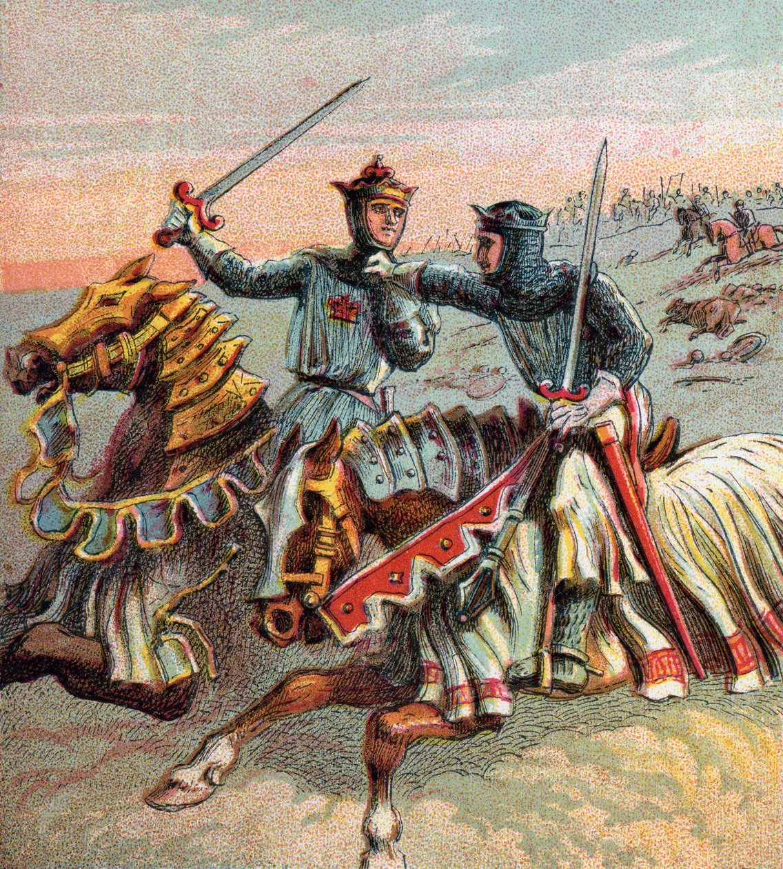 Nach der Schlacht von Crécy, 1346, um 1850 von Unbekannt