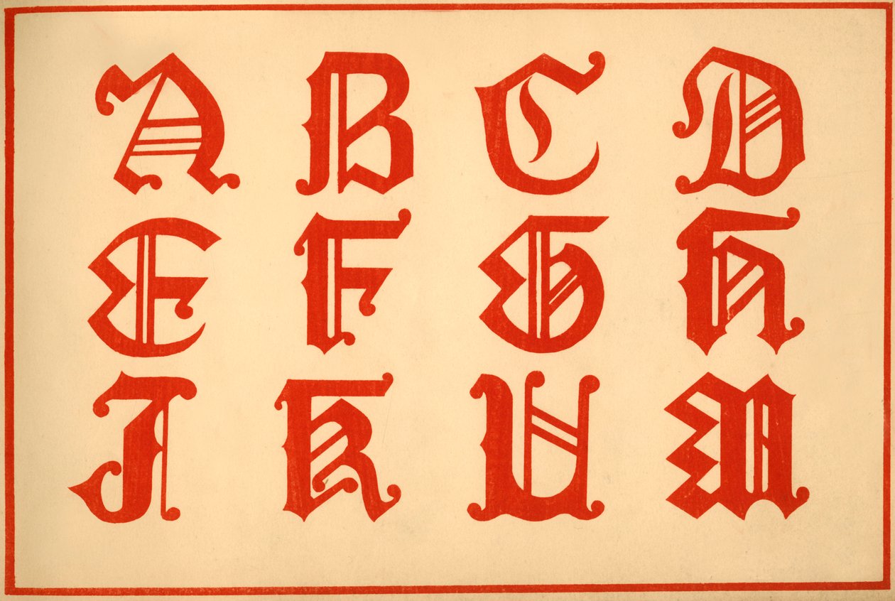 Alphabet, Buchstaben A-M, Großbuchstaben von Unbekannt