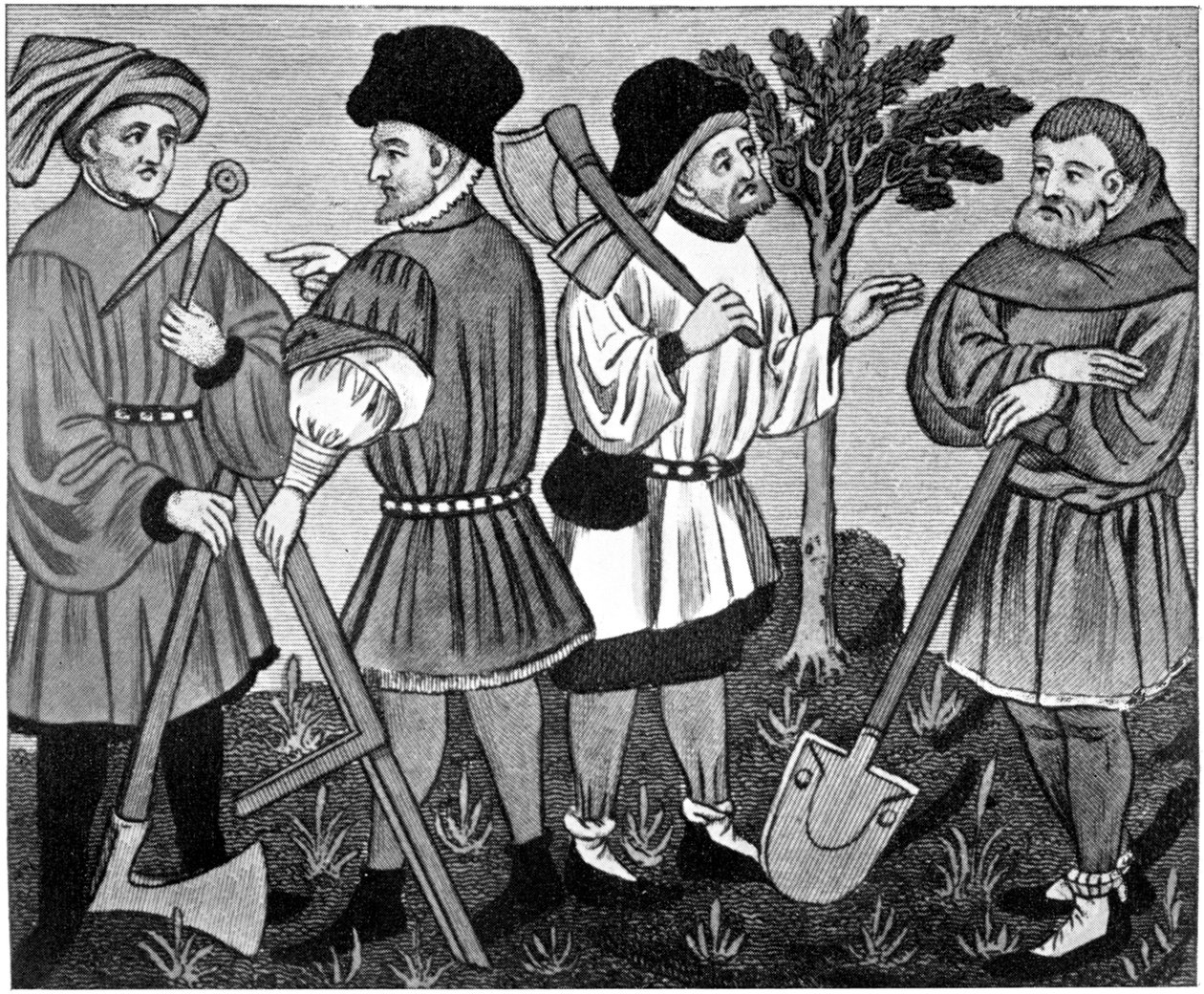 Handwerker, 15. Jahrhundert, 1910 von Unbekannt