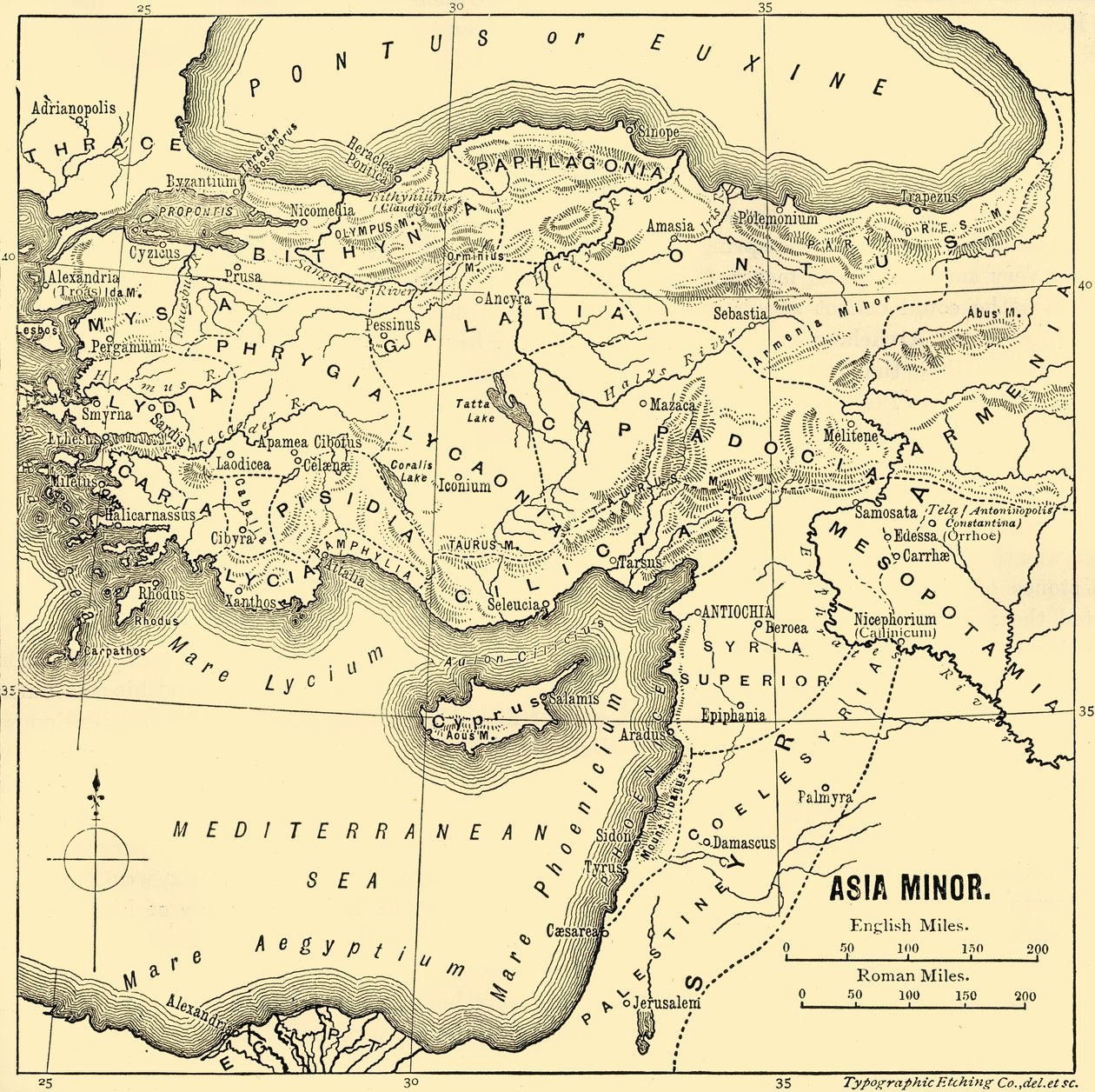 Kleinasien - Karte, 1890 von Unbekannt