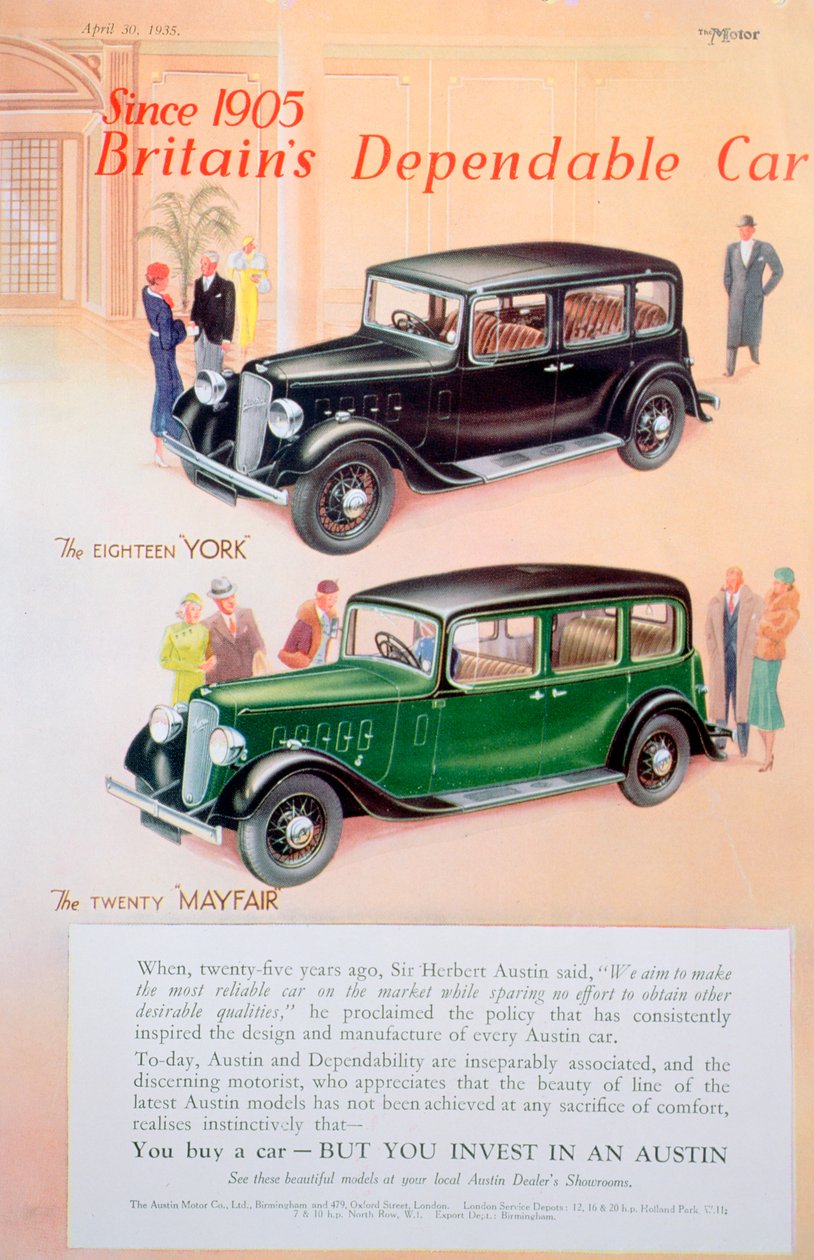 Austin Auto Werbung von Unbekannt