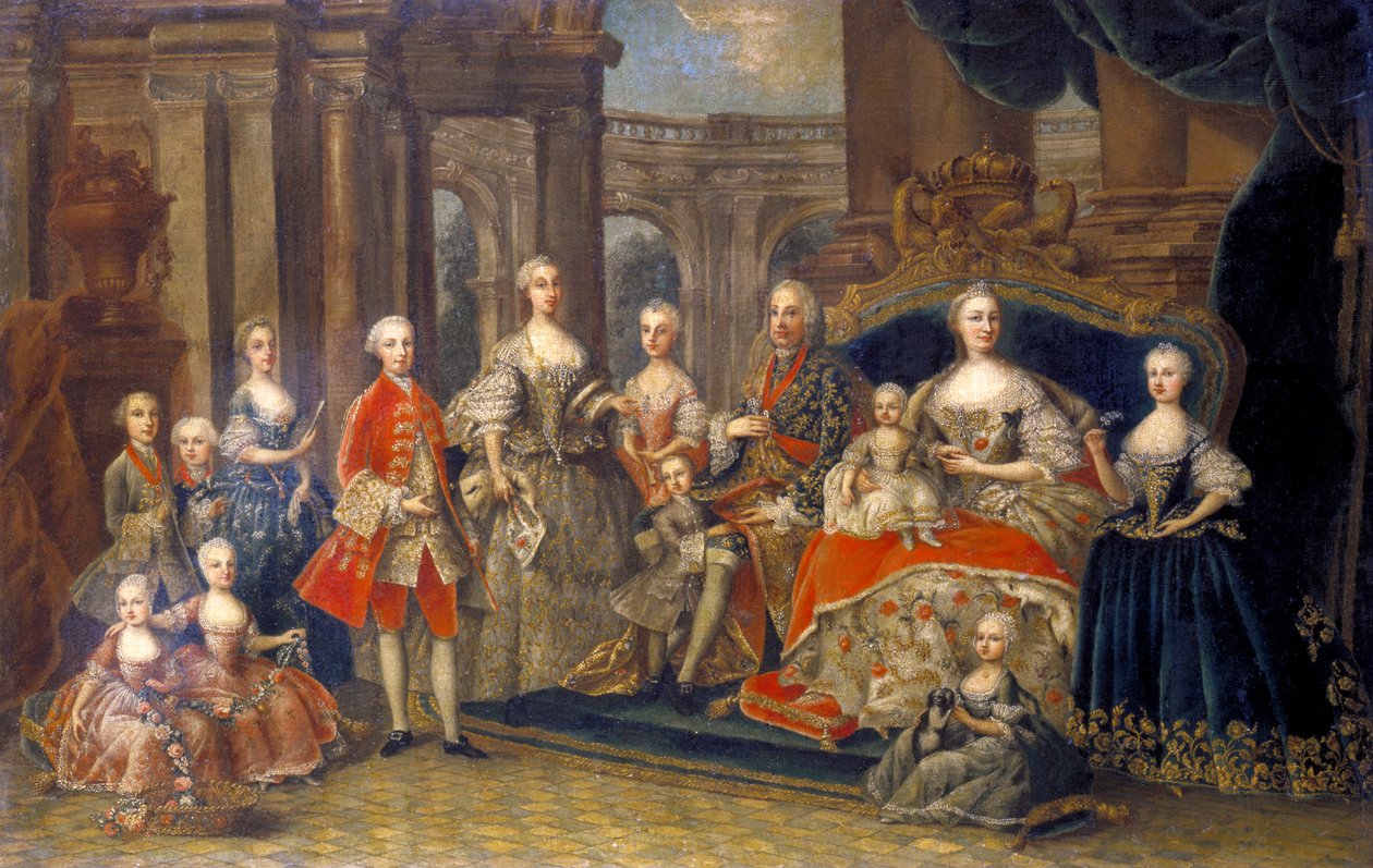 Österreichische Kaiserfamilie, ca. 1764 von Unbekannt
