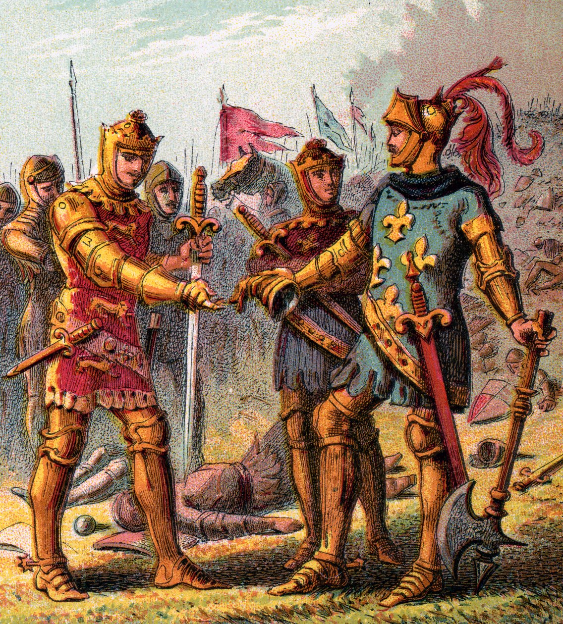 Schlacht bei Poitiers, 1356, ca. 1850 von Unbekannt