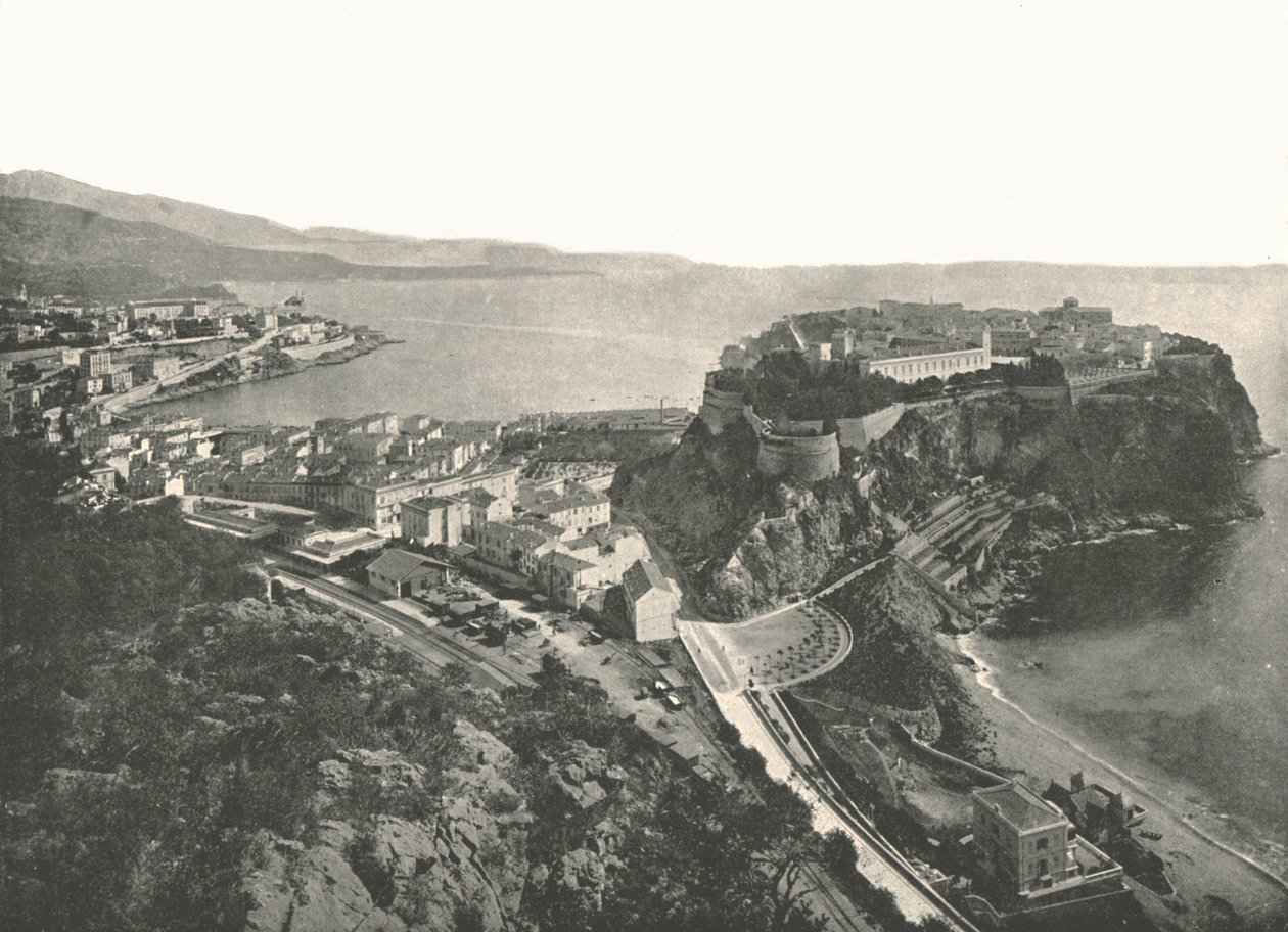 Vogelperspektive, Monte Carlo, Monaco, 1895 von Unbekannt