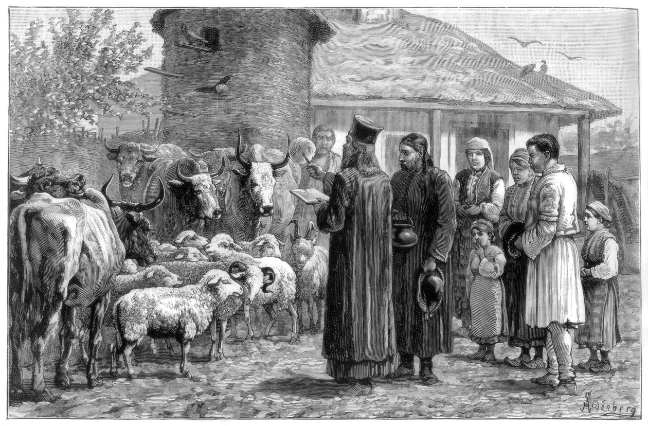Segnung von Haustieren, Bulgarien, 1887 von Unbekannt