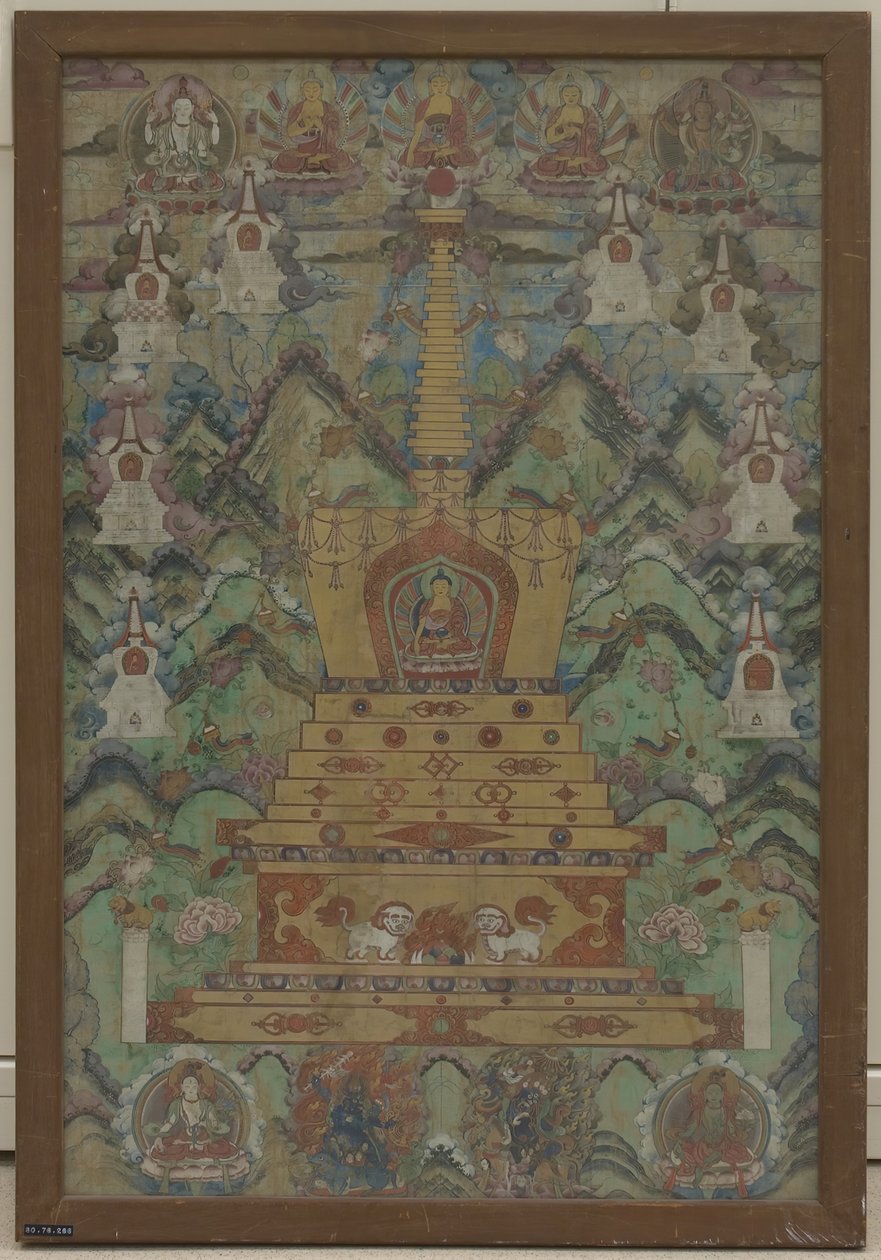 Buddha in einer Stupa, 16.-17. Jahrhundert von Unbekannt