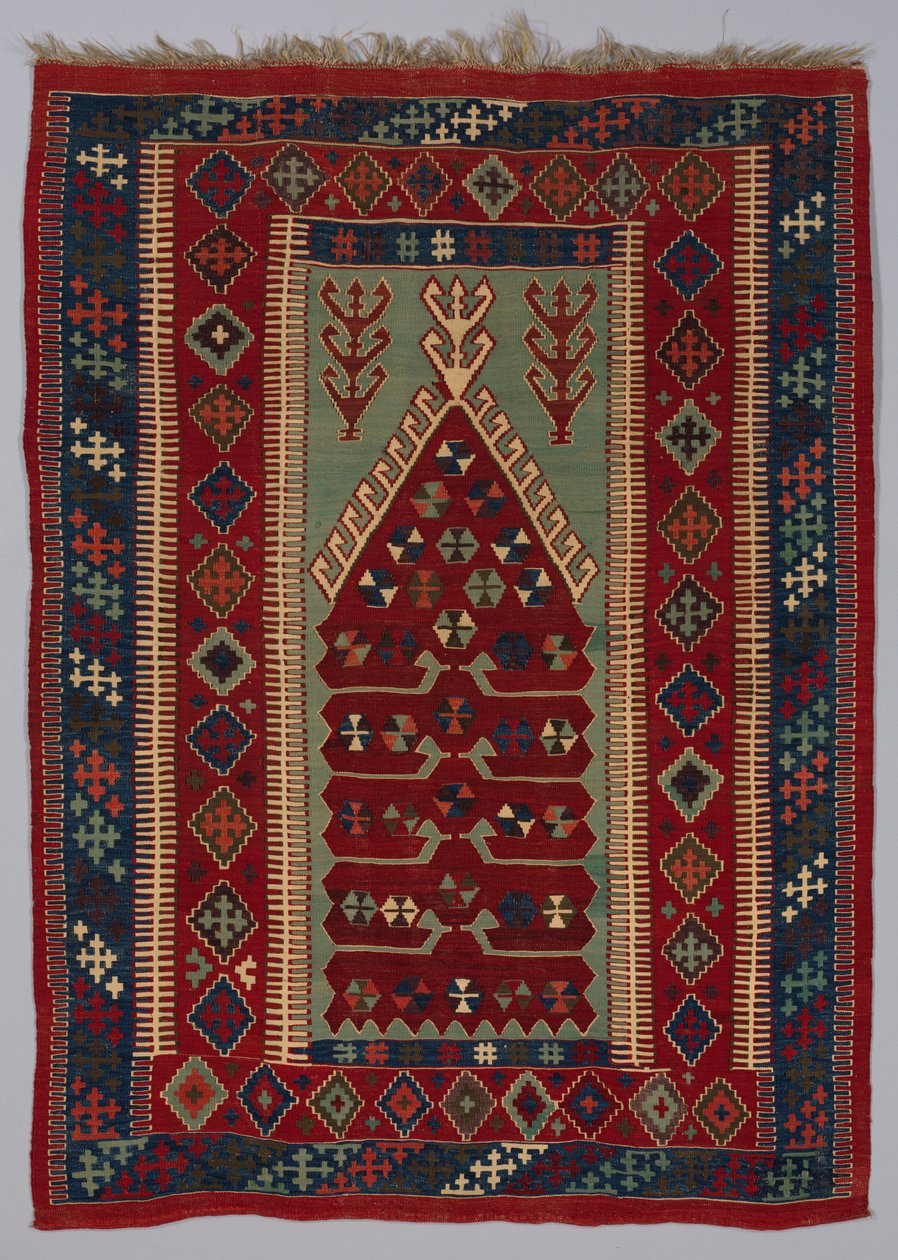 Teppich Kilim, spätes 19. - frühes 20. Jahrhundert von Unbekannt