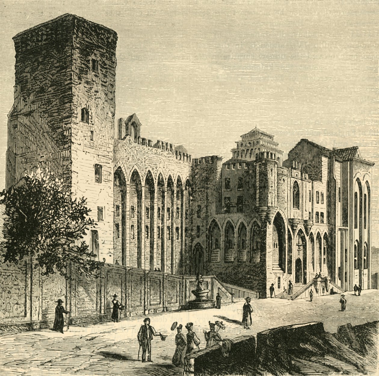 Papstschloss, Avignon, 1890 von Unbekannt