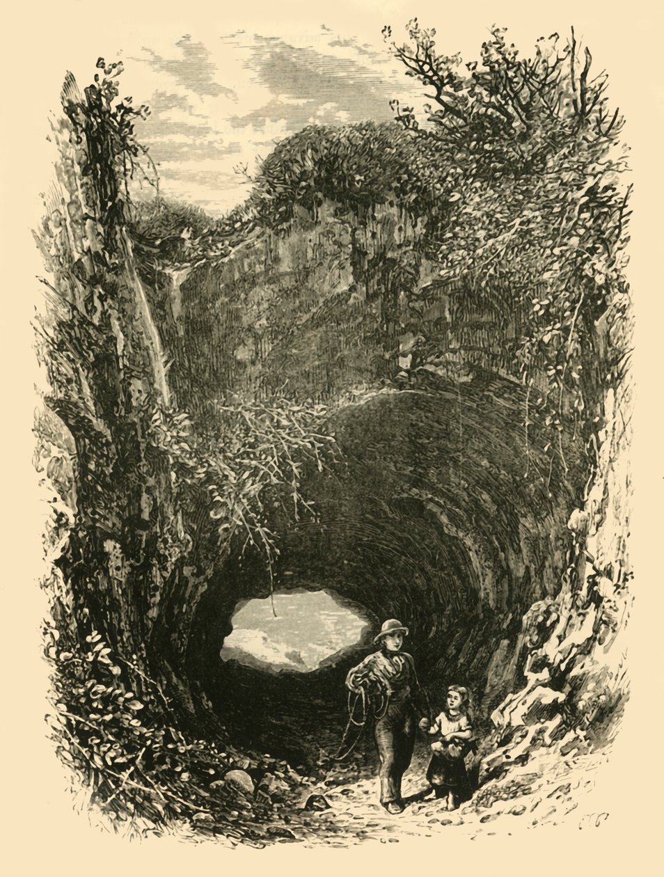 Höhle bei Pegwell Bay, 1898 von Unbekannt