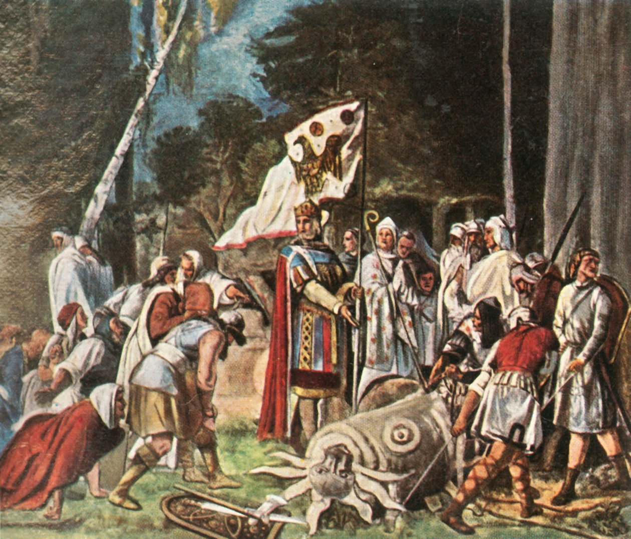 Karl der Große zerstört ein heidnisches Idol, 1936 von Unbekannt