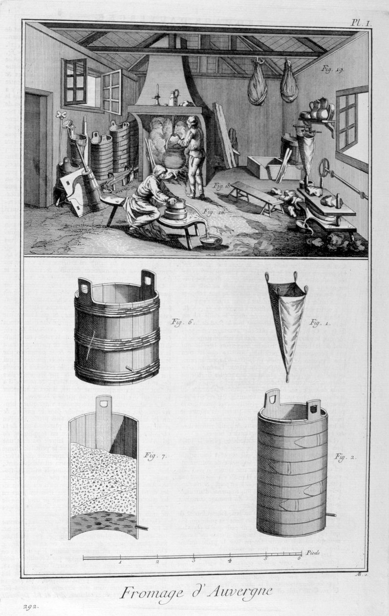 Käse aus der Auvergne, 1751-1777 von Unbekannt