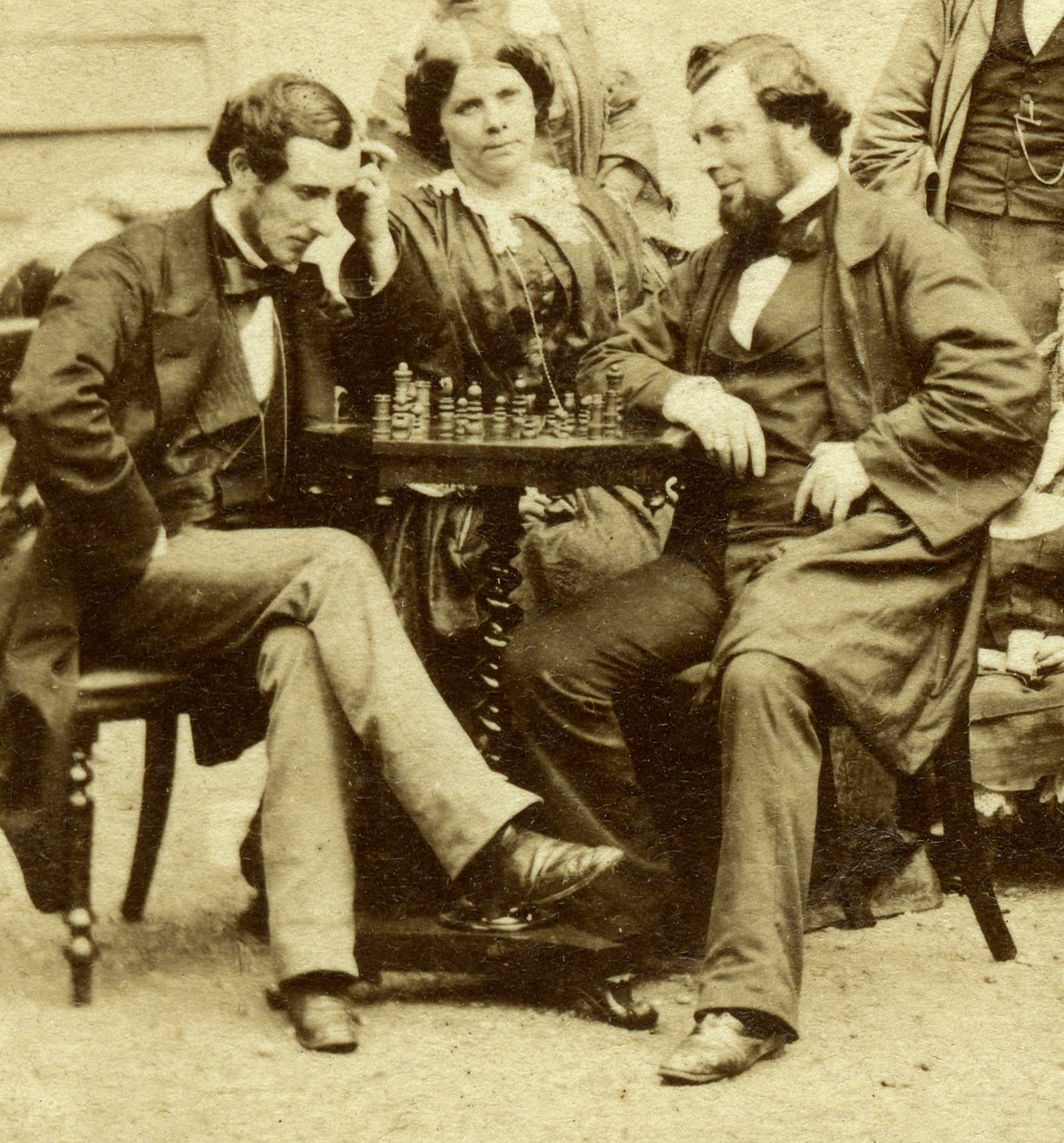 Schach und Karten, um 1850er Jahre von Unbekannt