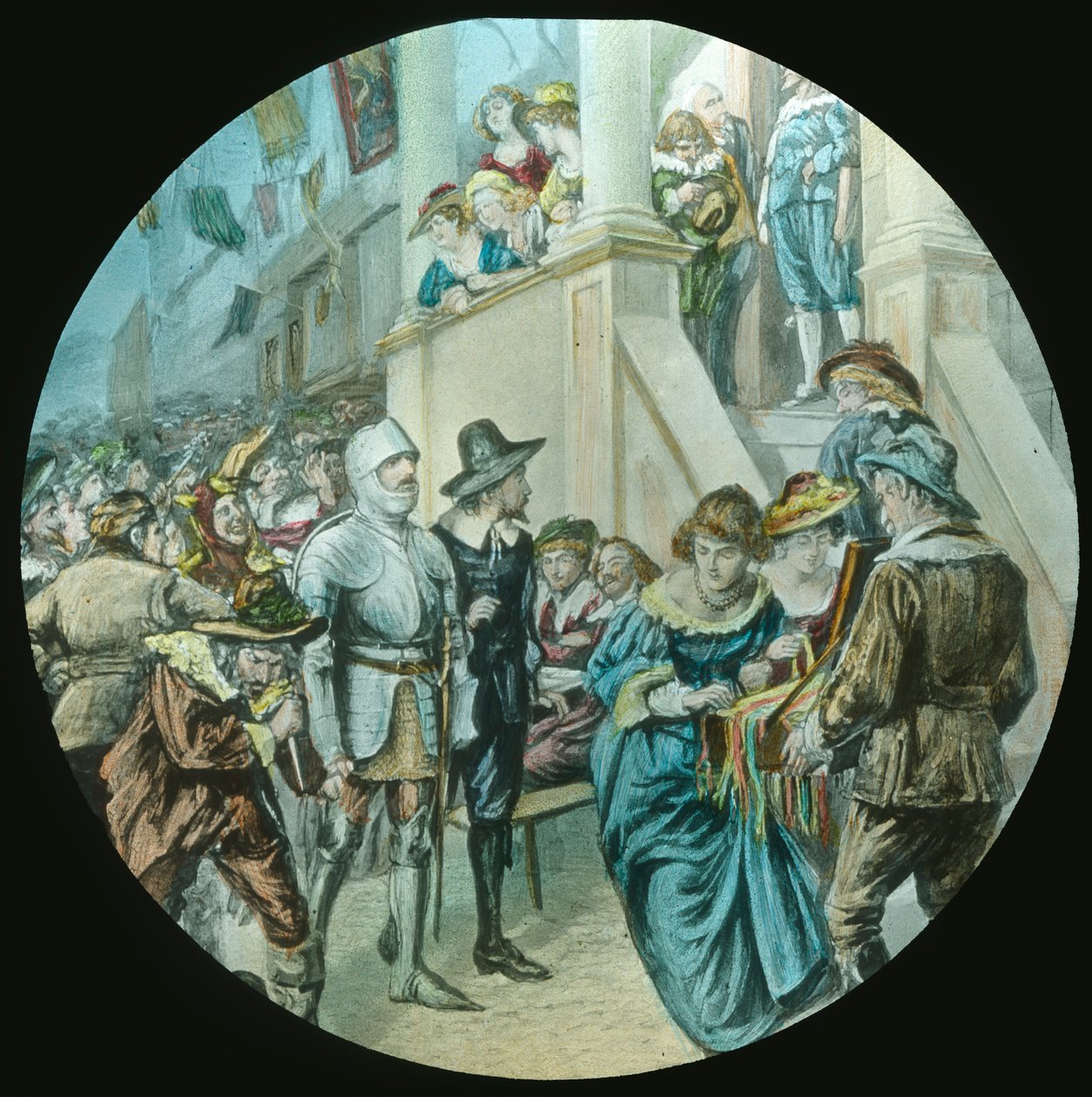 Christian und Faithful passieren Vanity Fair, ca. 1910 von Unbekannt