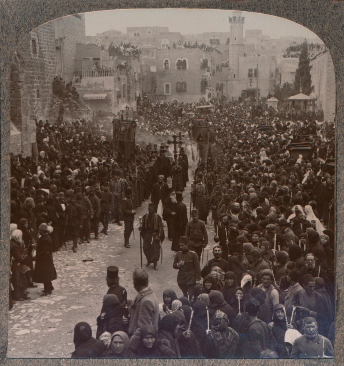 Weihnachtsprozession in Bethlehem, um 1900 von Unbekannt