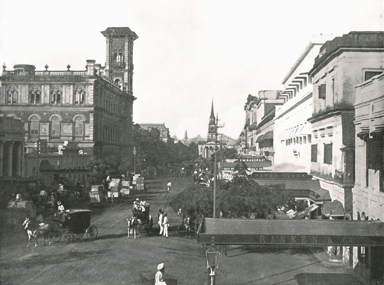 Court House Street, Kalkutta, Indien, 1895 von Unbekannt