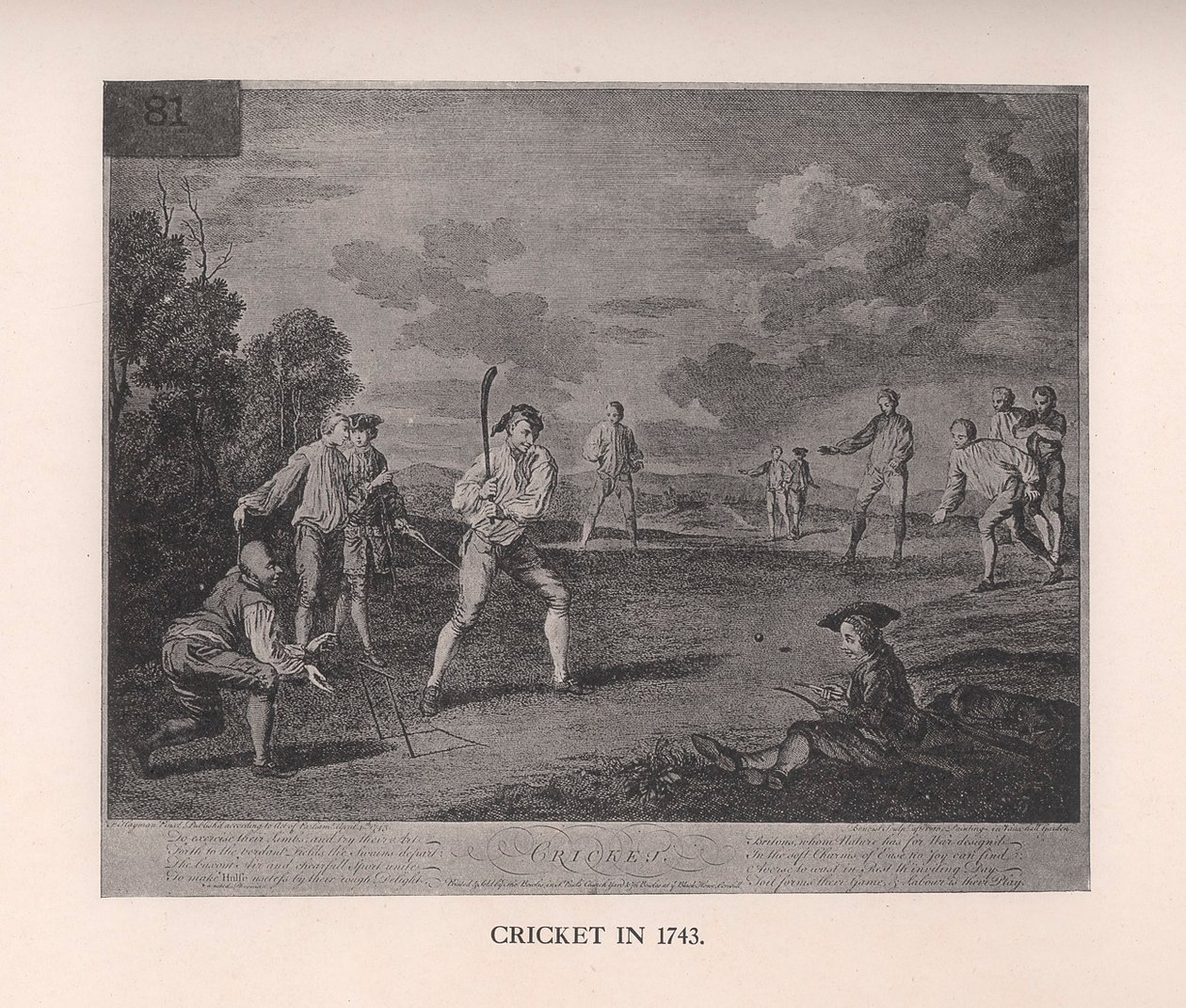 Cricket im Jahr 1743 von Unbekannt